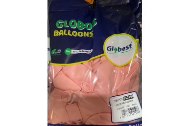 Balões Latex Globest Cores Pêssego 30cm com 100