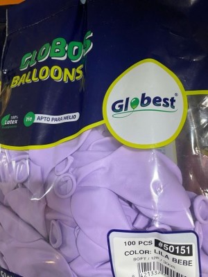 Balões Latex Globest Cores lilás Bebé 30cm c/100