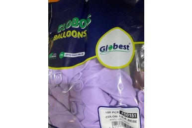 Balões Latex Globest Cores lilás Bebé 30cm c/100