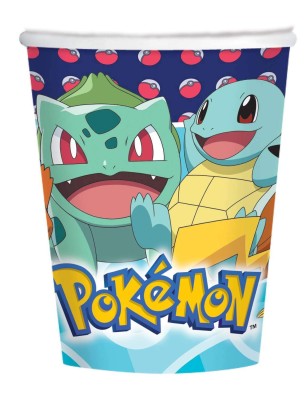 Copos Papel Pokemon 250ml c/8