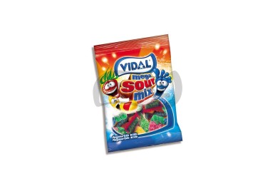 Gomas Vidal Mega Sortido Brilho Ácidas saquetas 90 gr
