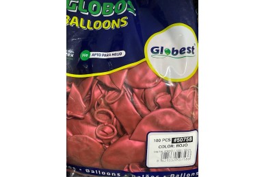 Balões Latex Globest Metal 32cm Vermelho c/100