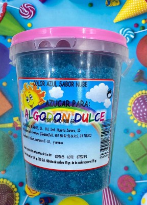 Açúcar Algodão Doce Azul Sabor Marshmallow