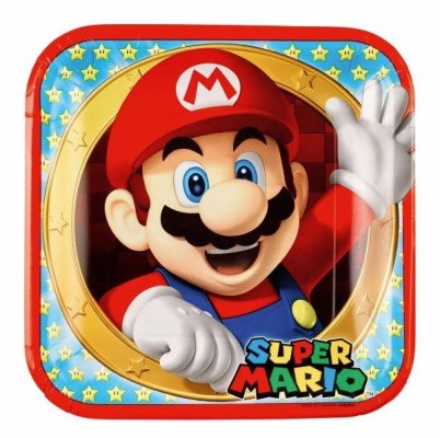 Pratos Super Mario 23cm c/8