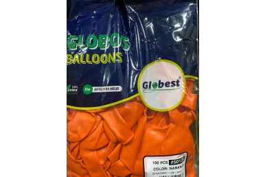 Balões Latex Globest Cores Laranja 30cm c/100
