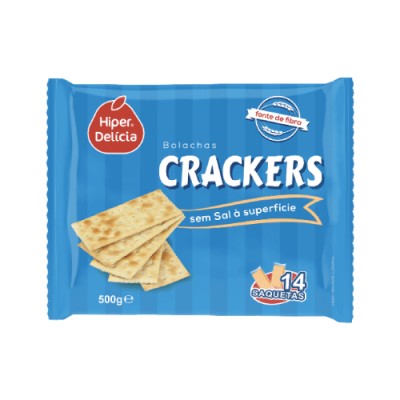 Bolacha Hiper Delicia Crackers Sem Sal 500g