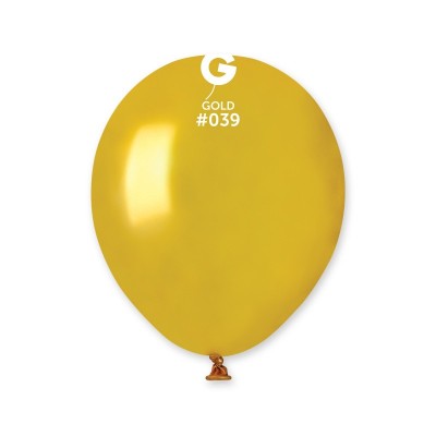 Balões Latex Gemar Ouro 5” c/10