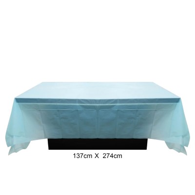Toalha Mesa Plástico Azul 137x274cm