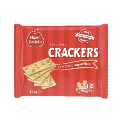 Bolacha Hiper Delicia Crackers Com Sal 500g