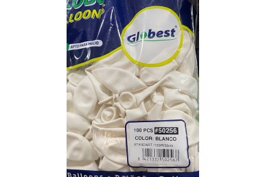 Balões Latex Globest Cores Branco 35cm c/100