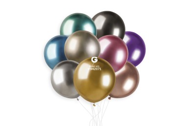 Balões Latex Gemar Shiny Cores Sortidas 19” c/25