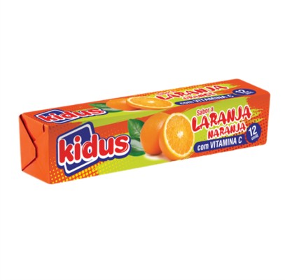 Caramelos Kidus Sticks Laranja 45gr c/18