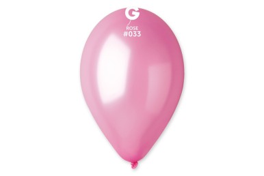 Balões Latex Gemar Rosa Claro Metal 12” c/100
