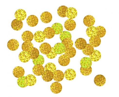 Saco Confettis Redondos Dourado 250gr