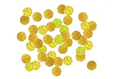 Saco Confettis Redondos Dourado 250gr