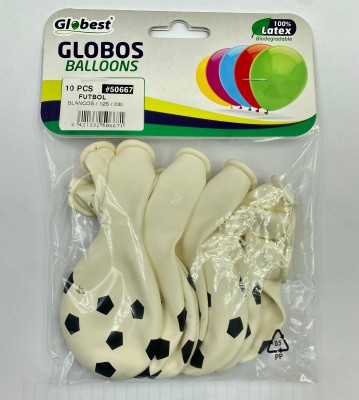 Balões Latex Globest Futebol 30 cm c/10