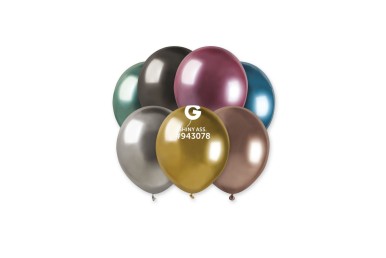 Balões Latex Gemar Shiny Mix 5” c/100