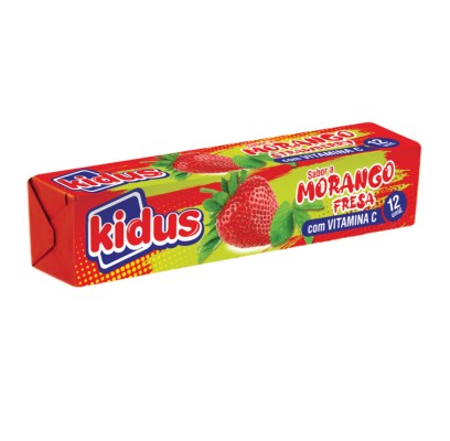 Caramelos Kidus Sticks Morango 45gr c/18