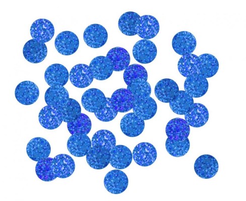 Saco Confettis Redondos Azul Holográfico 250gr