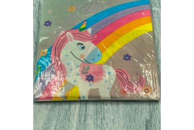 Guardanapos De Papel Unicornio 33x33cm c/16