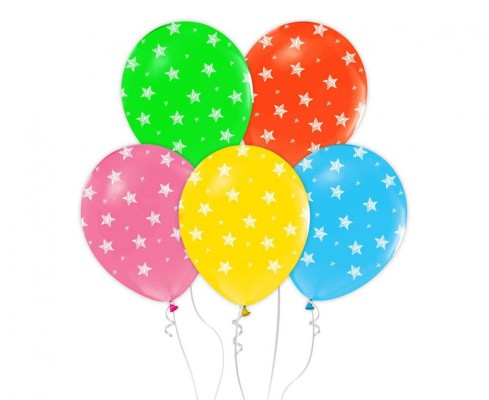 Balões Latex Gemar Estrelas 12” c/5