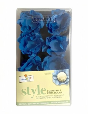 Forminhas Para Doces Style Azul Royal c/40