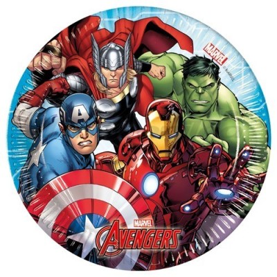 Pratos Avengers 20cm c/8