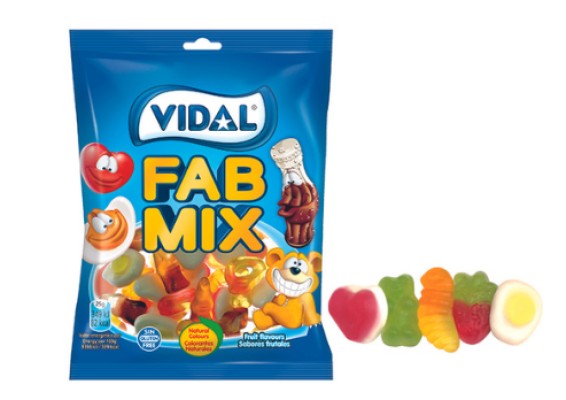 Vidal Saquetas Fab Mix Sortido 100gr c/14