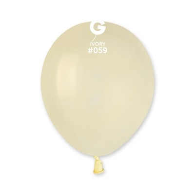 Balões Latex Gemar Ivory 5” c/100