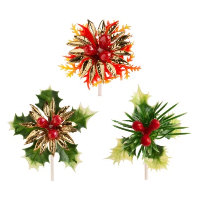 Dekora Flor Natal Plástico 4.7cm