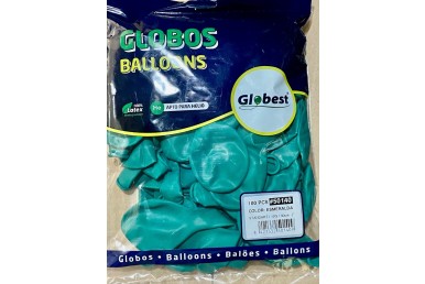 Balões Latex Globest Cores Esmeralda 30cm c/00