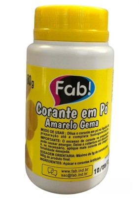 Corante em Pó 80 gr Amarelo