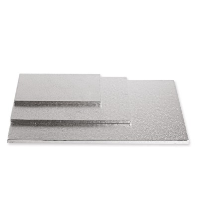 Base Bolo Quadrada prata 40x40x1.2 cm