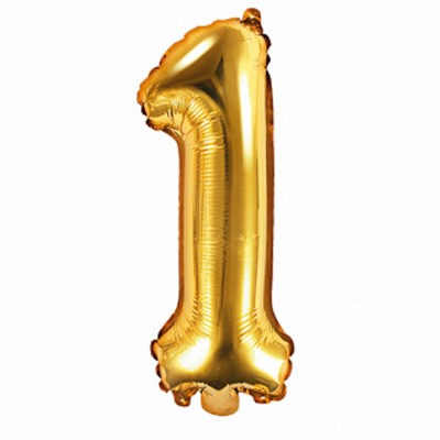 Balão Foil Globest Ouro Número 1