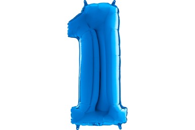Balão Foil Globest Azul Número 1
