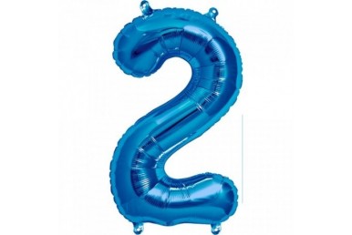 Balão Foil Globest Azul Número 2