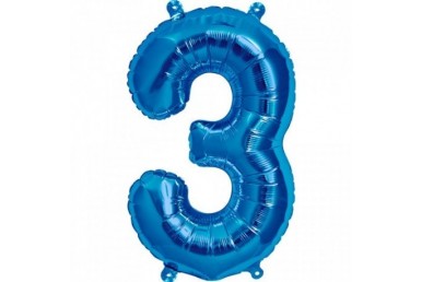 Balão Foil Globest Azul Número 3