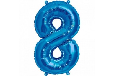 Balão Foil Globest Azul Número 8