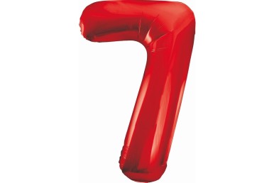 Balão Foil Número 7 Vermelho 85cm