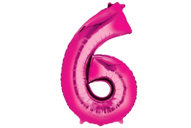 Balão Foil Globest Rosa Número 6