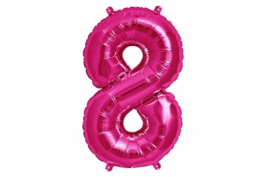 Balão Foil Globest Rosa Número 8