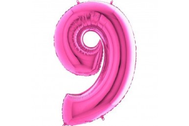 Balão Foil Globest Rosa Número 9