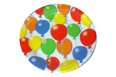 Pratos para Festas Balões 23cm c/8