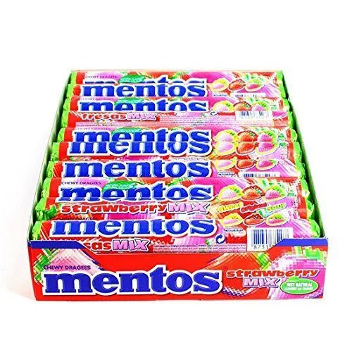 Mentos Morango 38gr c/20