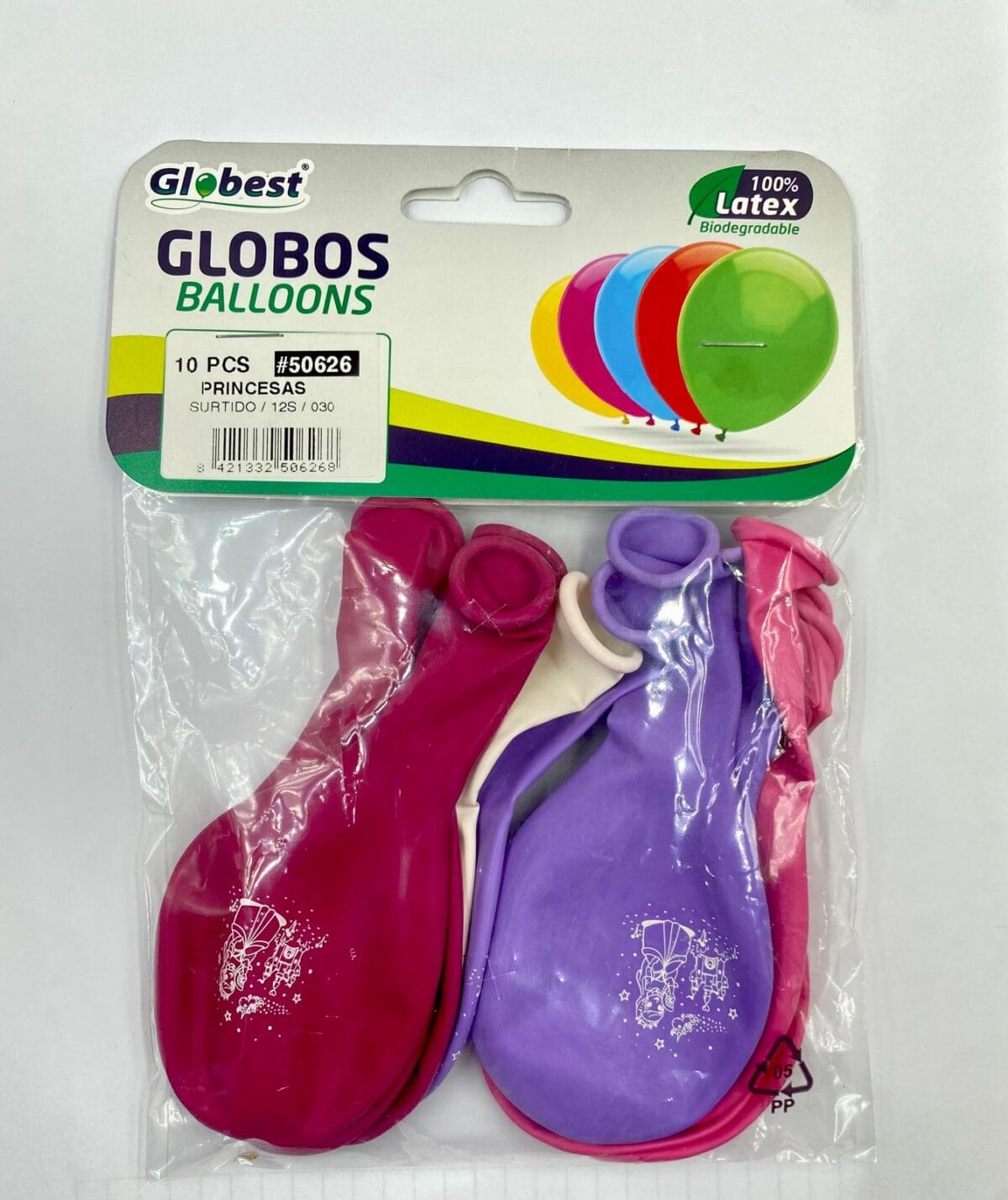 Balões Latex Globest Princesas 30cm c/10 - Image 1