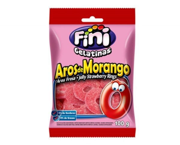 Saquetas Fini Aros Morango 12x90gr