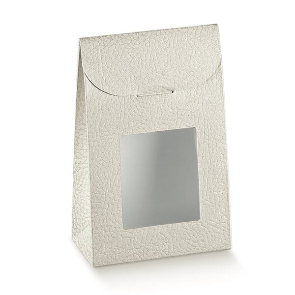 Caixa Pirâmide Pele Branca 9x4,5x13 cm