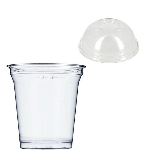 Copo Plástico com Tampa Reutilizável 27,5 cl c/50