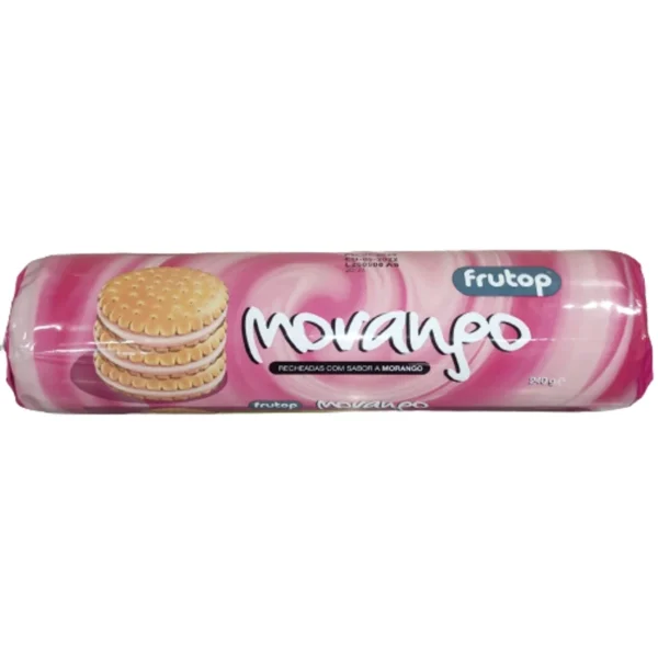 Bolacha Recheada Morango Frutop