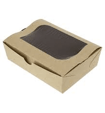 Caixa Kraft c/ Janela 20x12x4cm 1000ml